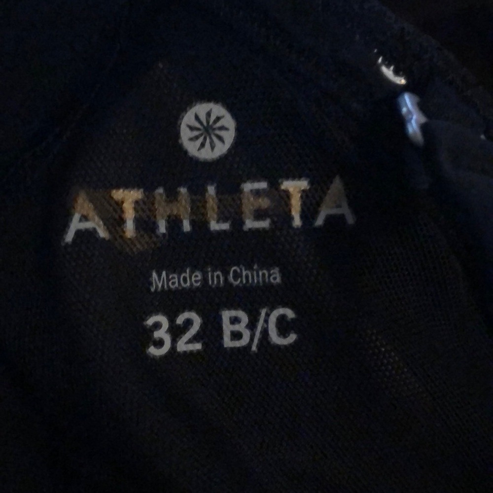 Athleta Tankini Top NWT Waterfall Bandeau Black 32 B/C - Picture 6 of 9